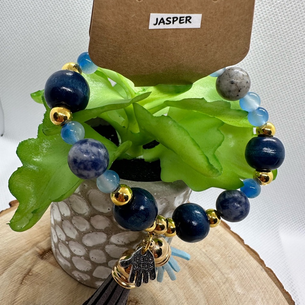 Jasper Stone Beaded Brazilian Roots Bracelet
